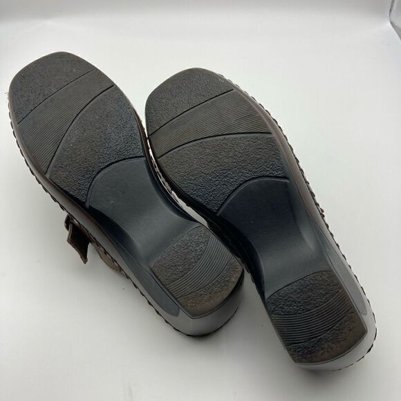 Kim/Kim Rogers Women’s Buckle Leather Slide Clogs Cognac Color Size 7 - Picture 10 of 10